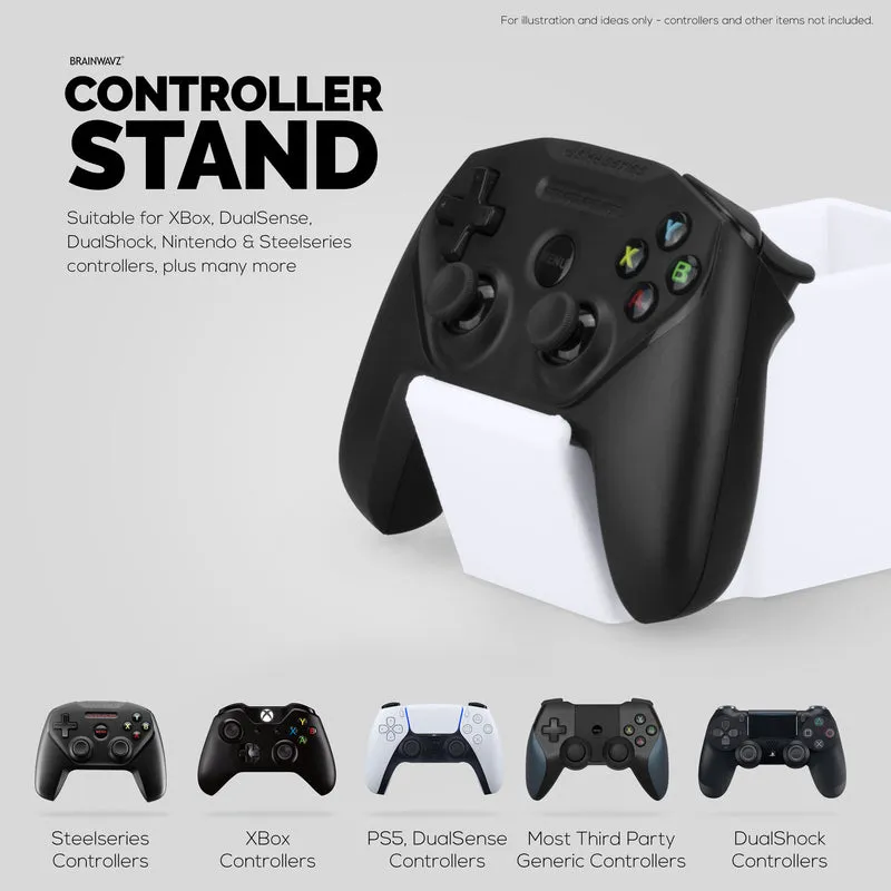 Organiseur de bureau avec support pour manette de jeu, support de tablette pour iPad/iPhone, télécommande TV et stockage de stylet, réduit l'encombrement du bureau, ayez tous vos articles de table d'appoint dans un seul espace.
