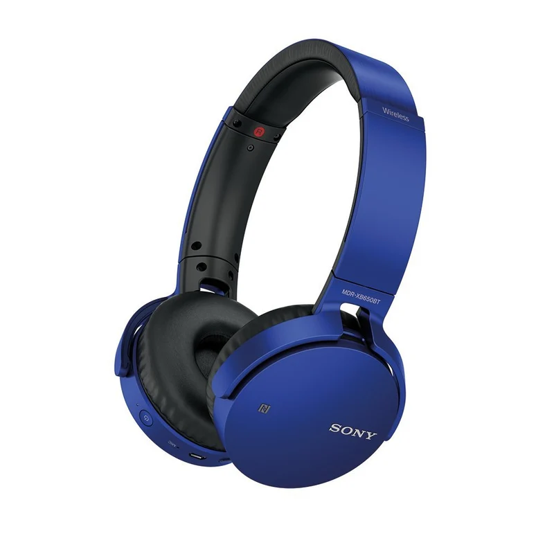 Sony MDR-XB650BT headphones with mic, XB Series full size - wireless - Bluetooth - NFC