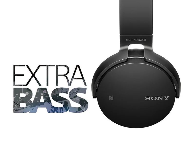 Sony MDR-XB650BT headphones with mic, XB Series full size - wireless - Bluetooth - NFC