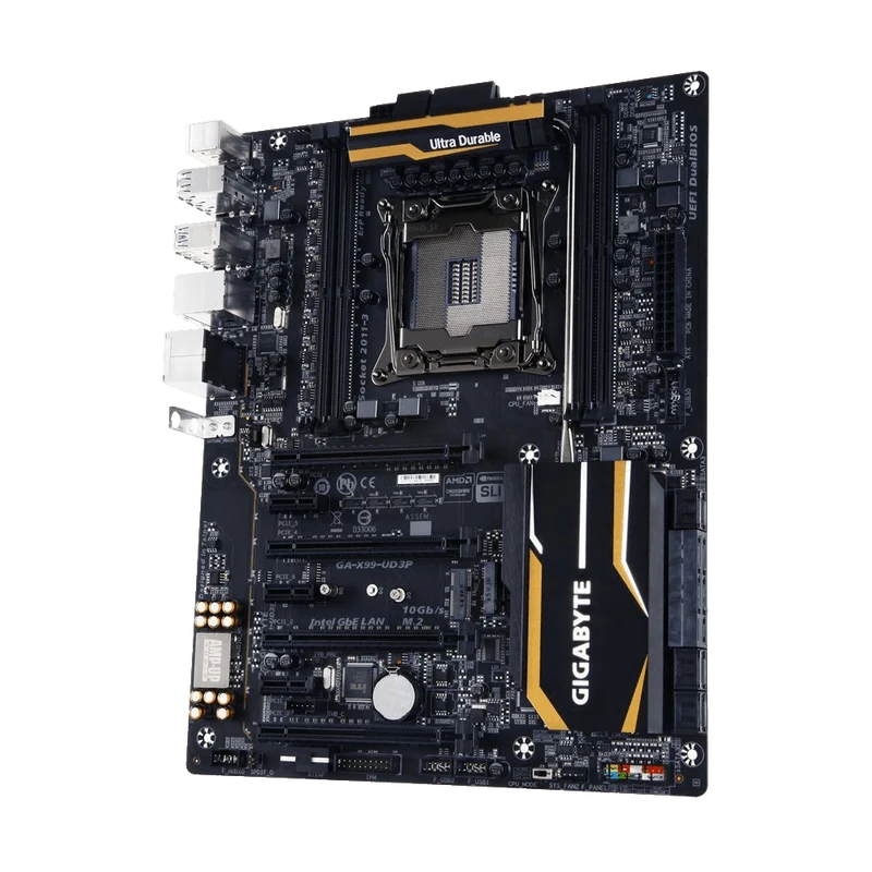 Gigabyte LGA 2011 3 X99 4 Memory DIMMs 4 Way SLI Support ATX DDR3 2133 Motherboard GA X99 UD3P