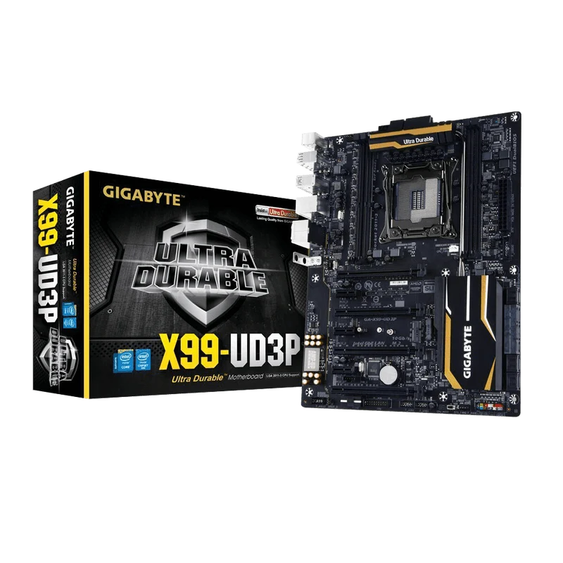 Gigabyte LGA 2011 3 X99 4 Memory DIMMs 4 Way SLI Support ATX DDR3 2133 Motherboard GA X99 UD3P