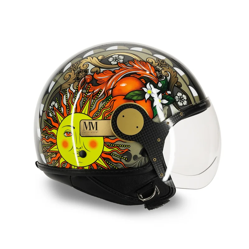 Casque Sicilia Magnolia Noir Brillant en édition limitée MM Independent