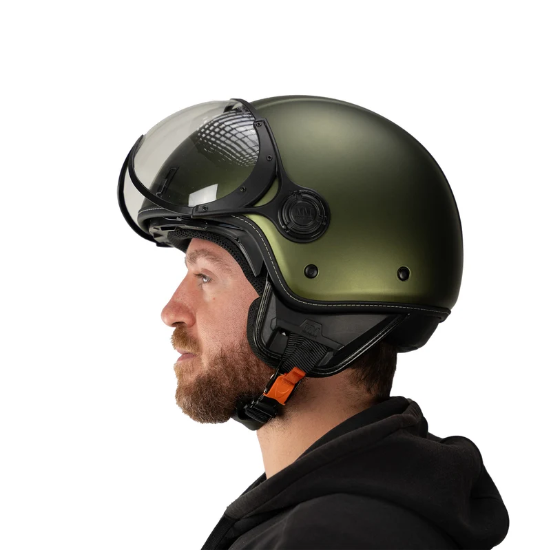 Casque JET A-Ventura vert olive uni de MM Independent