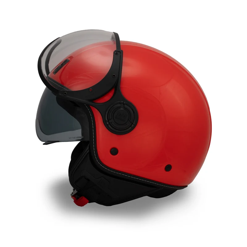 Casque JET A-Ventura rouge uni de MM Independent