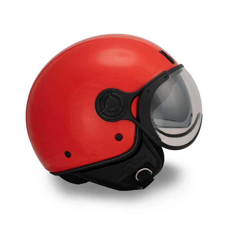 Casque JET A-Ventura rouge uni de MM Independent