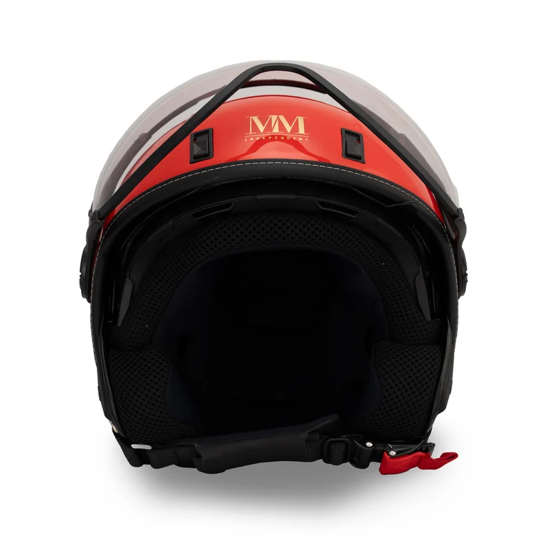 Casque JET A-Ventura rouge uni de MM Independent