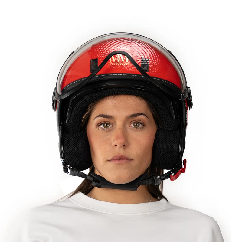 Casque JET A-Ventura rouge uni de MM Independent