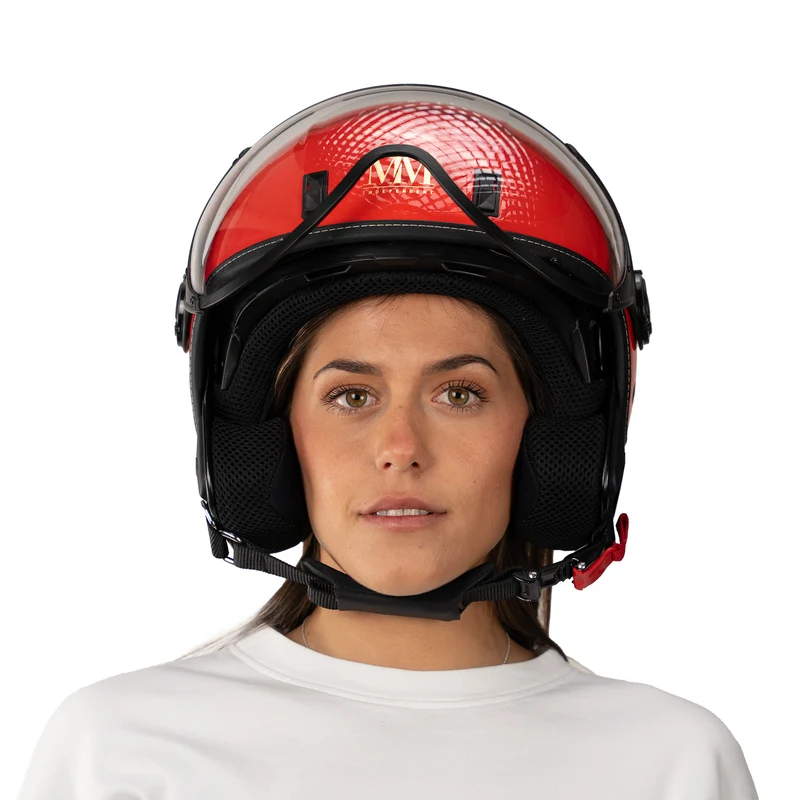 Casque JET A-Ventura rouge uni de MM Independent