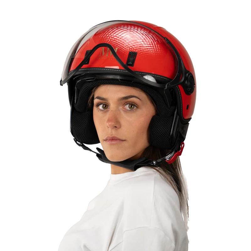 Casque JET A-Ventura rouge uni de MM Independent