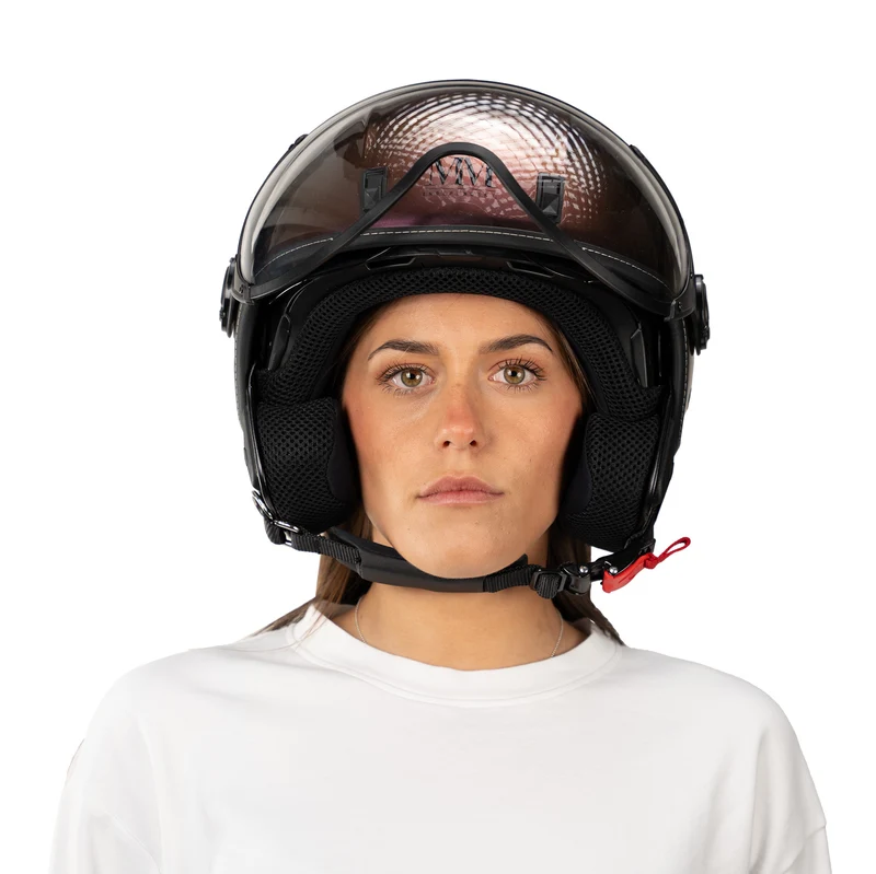 Casque JET A-Ventura Cameleon Magenta irisé monochrome de MM Independent