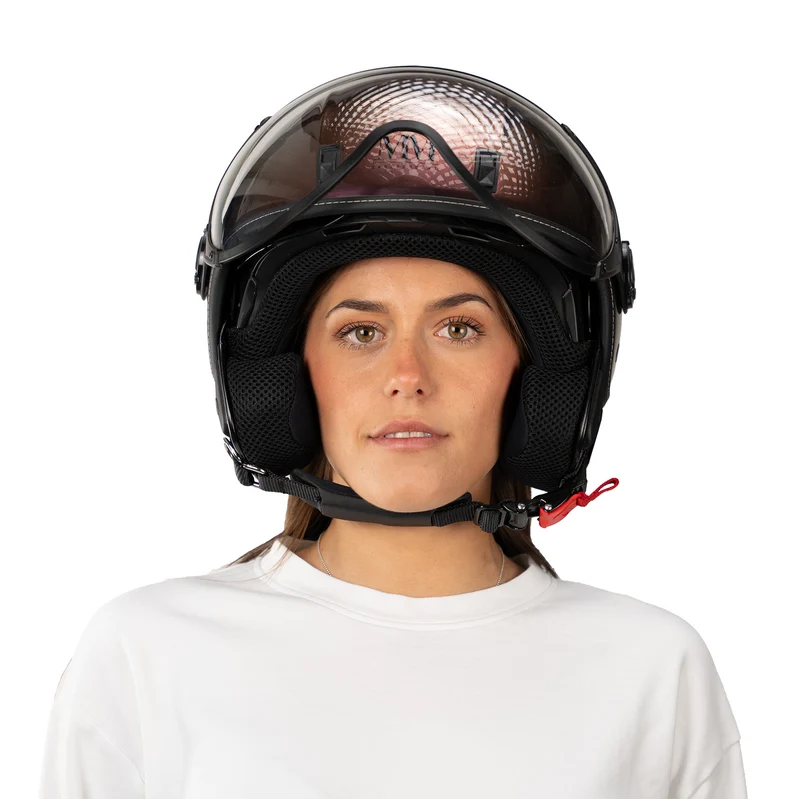 Casque JET A-Ventura Cameleon Magenta irisé monochrome de MM Independent