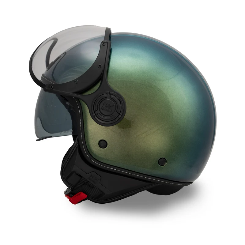 Casque JET A-Ventura Moscondoro vert irisé monochrome de MM Independent