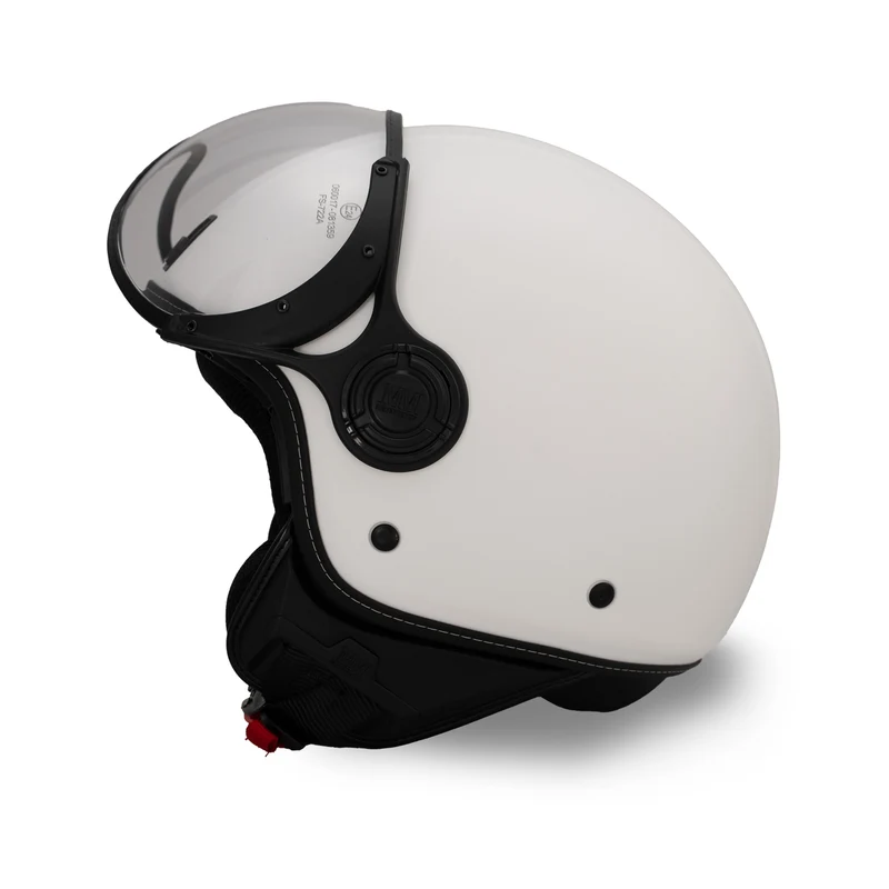 Casque JET A-Ventura blanc monochrome de MM Independent