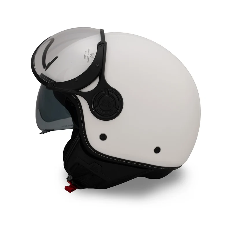 Casque JET A-Ventura blanc monochrome de MM Independent