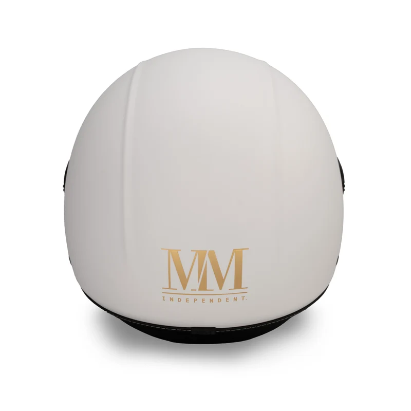 Casque JET A-Ventura blanc monochrome de MM Independent