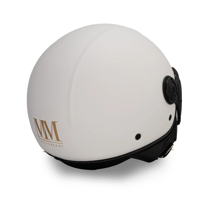 Casque JET A-Ventura blanc monochrome de MM Independent
