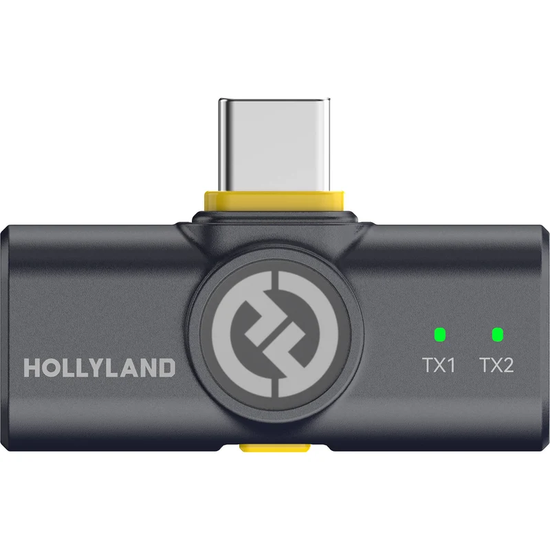 Hollyland LARK M2 DUO 2-Person Wireless Microphone System with USB-C Connector (2.4 GHz, Shine Charcoal)