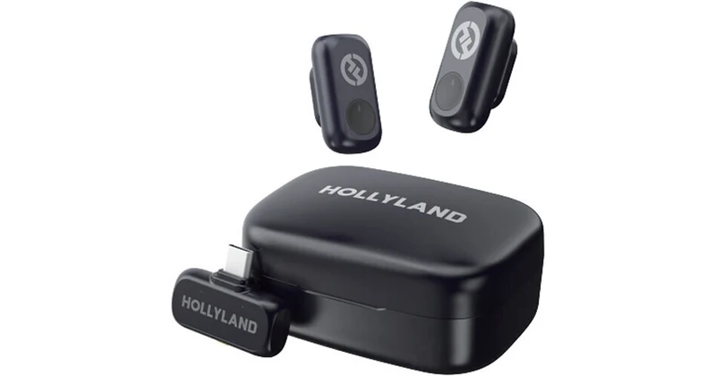 Hollyland LARK A1 Duo 2-Person Wireless Microphone System with USB-C Connector for Mobile Devices (Space Gray, 2.4 GHz)