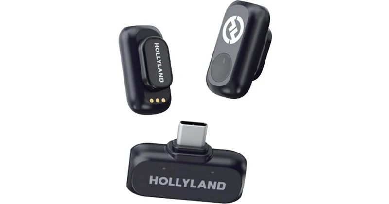 Hollyland LARK A1 Mini Duo 2-Person Wireless Microphone System with USB-C Connector for Mobile Devices (Space Gray, 2.4 GHz)