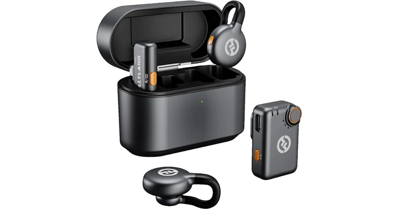 Hollyland LARK M2S Mini Combo 2-Person Wireless Microphone System for Cameras and Mobile Devices (2.4 GHz, Space Gray)