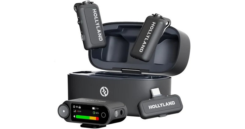 Hollyland LARK MAX 2 Combo 2-Person Wireless Microphone System for Cameras and Mobile Devices (Space Gray, 2.4 GHz)