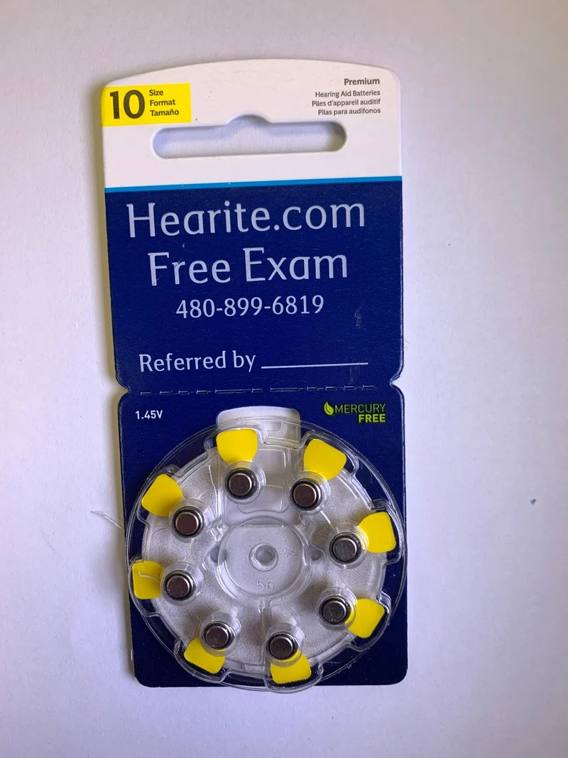 Mercury Free Size 10, Hearing Aid Battery (8 pack)