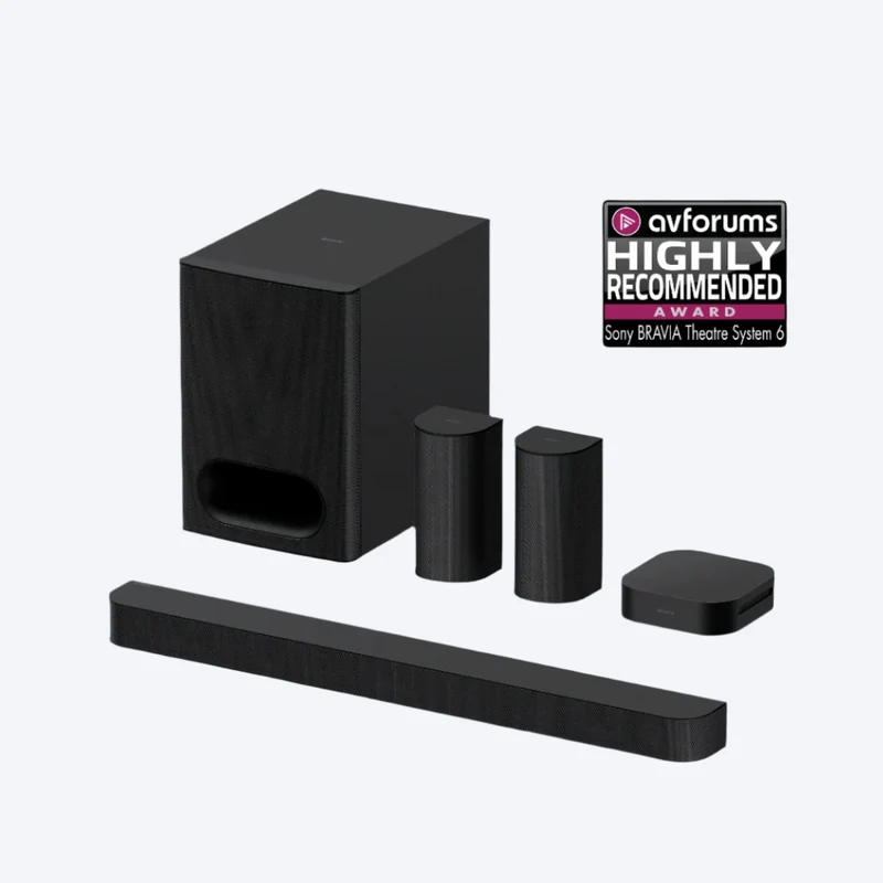 Sony | Système BRAVIA Theatre 6 | Système de cinéma maison 5.1ch | Puissance de sortie totale de 1000 W | Dolby Atmos®/DTS:X® | Modèle 2025