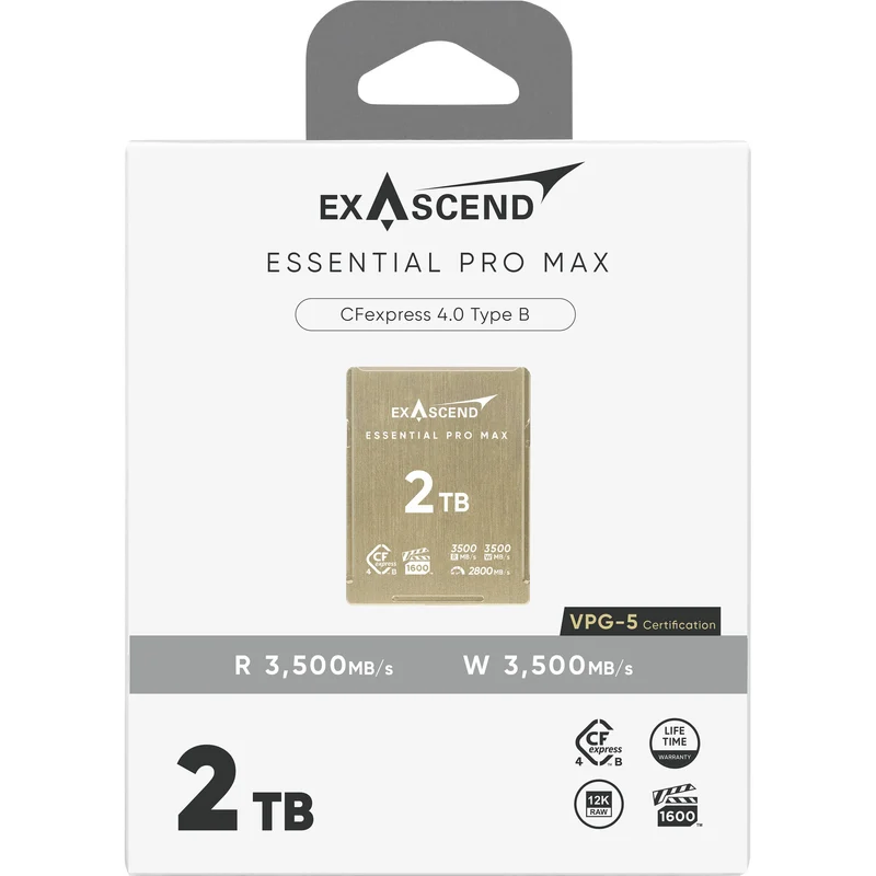 Exascend 2TB Essential Pro Max CFexpress 4.0 Type B Memory Card