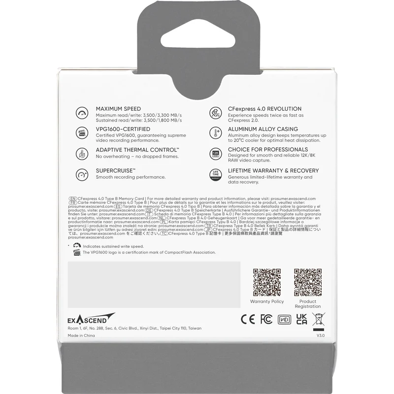 Exascend 1TB Essential Pro Max CFexpress 4.0 Type B Memory Card