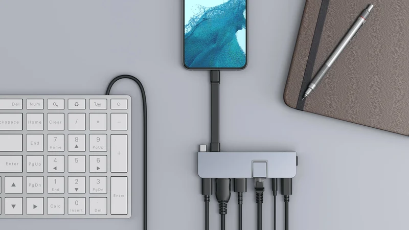 Hub USB-C DUO PRO 7-en-2 - Gris