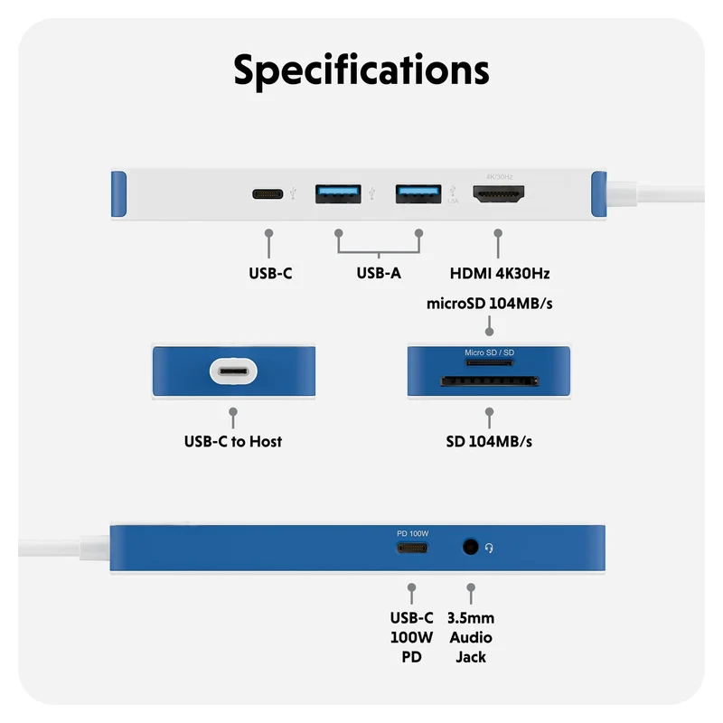 Hub USB-C HyperDrive® Flex 8 ports
