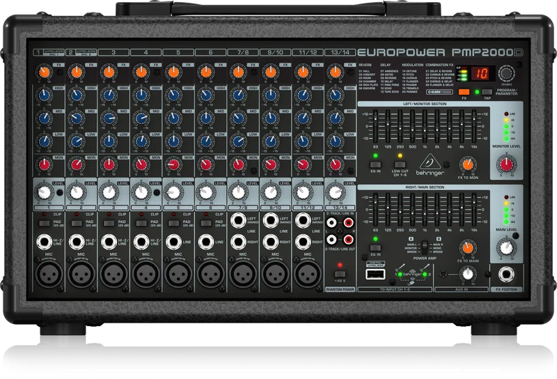 Behringer PMP2000D 14-channel 2000W Powered Mixer - OPEN BOX