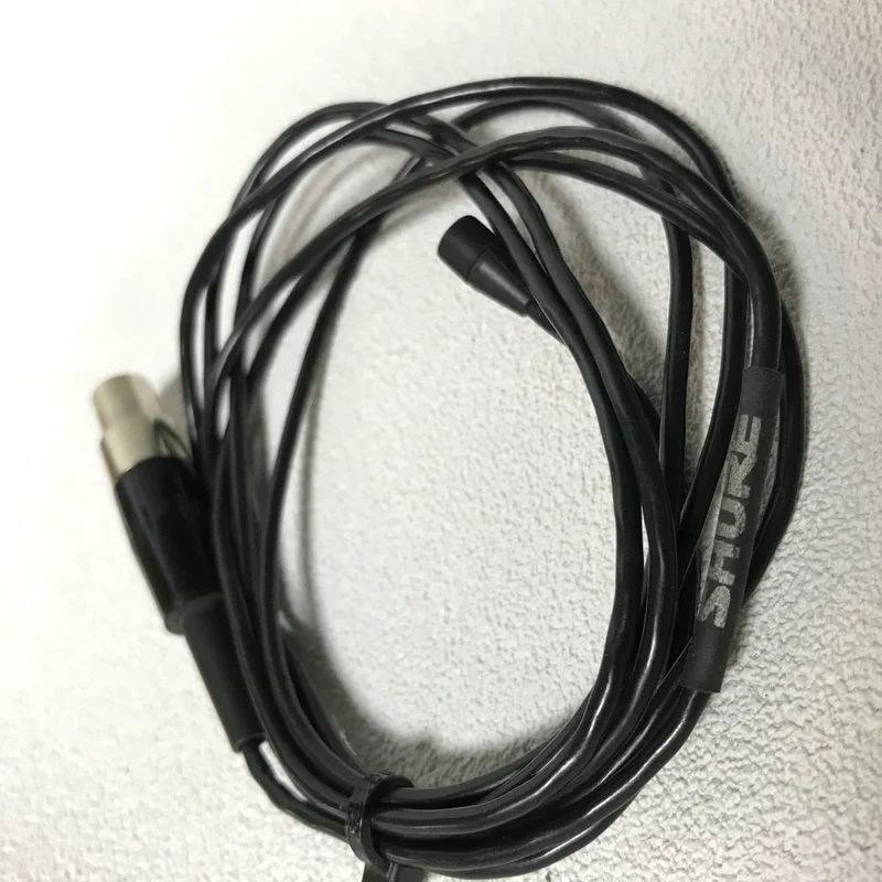Shure WL50B Omnidirectional Lavalier Condenser Subminiature Microphone with TA4F Connector for use with Shure Wireless Transmitters, Black - DEMO