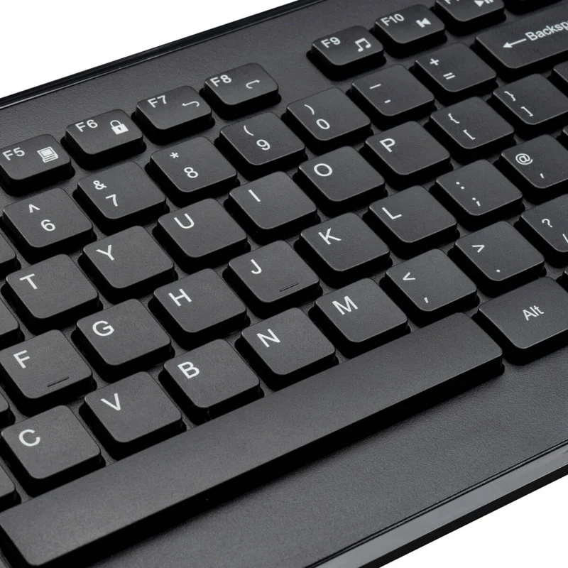 Combo clavier et souris sans fil de taille normale - Noir (UK)