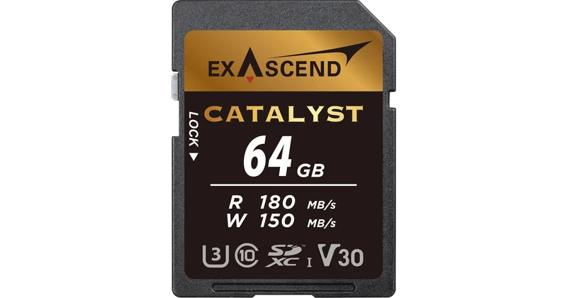 Exascend 64GB Catalyst UHS-I V30 SDXC Memory Card