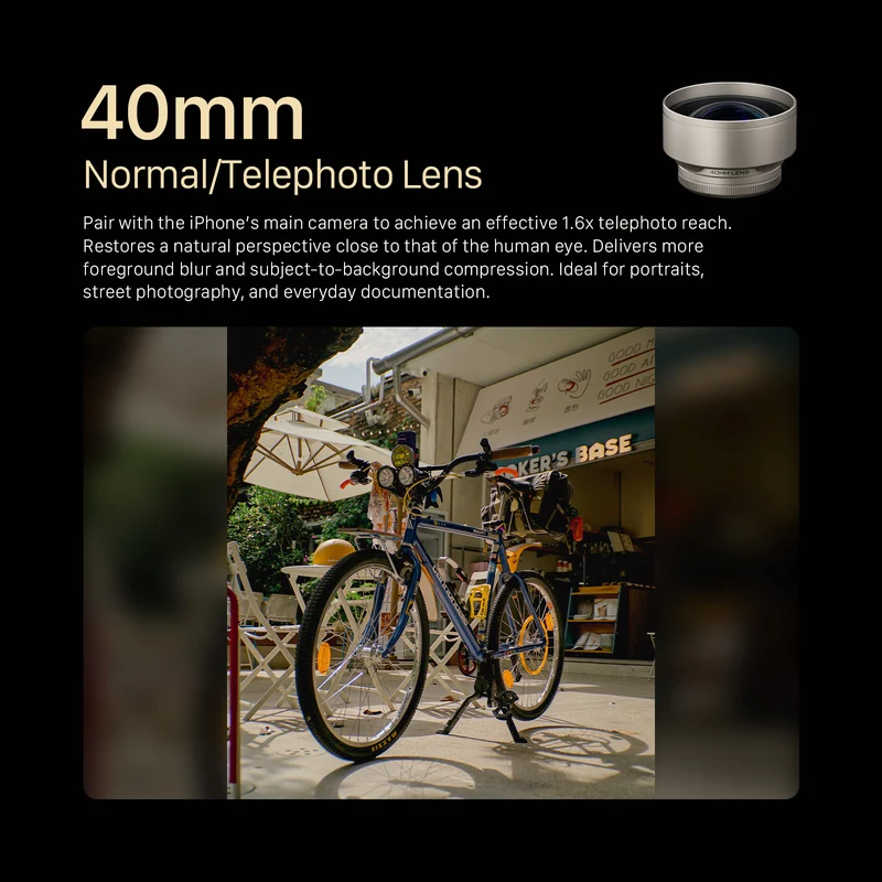 Tilta 40mm Telephoto Lens for iPhone (T-Mount) - Champagne