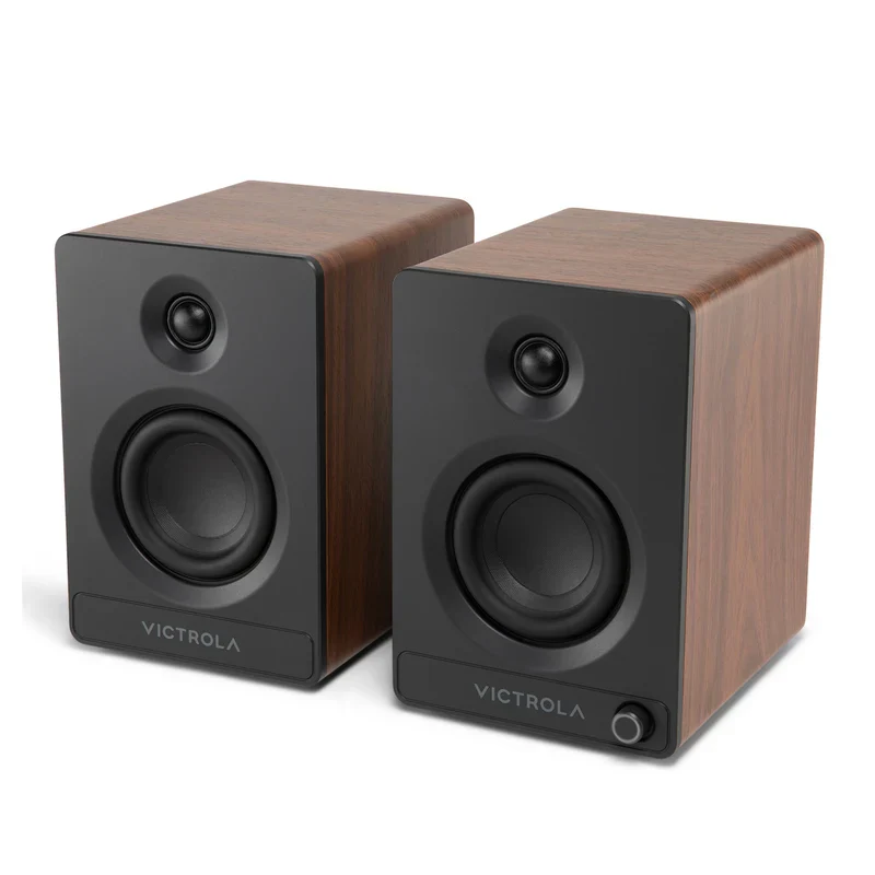 Victrola Tempo Bluetooth Bookshelf Speakers - set of 2 (Walnut)