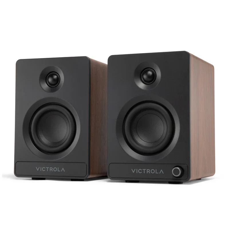 Victrola Tempo Bluetooth Bookshelf Speakers - set of 2 (Walnut)