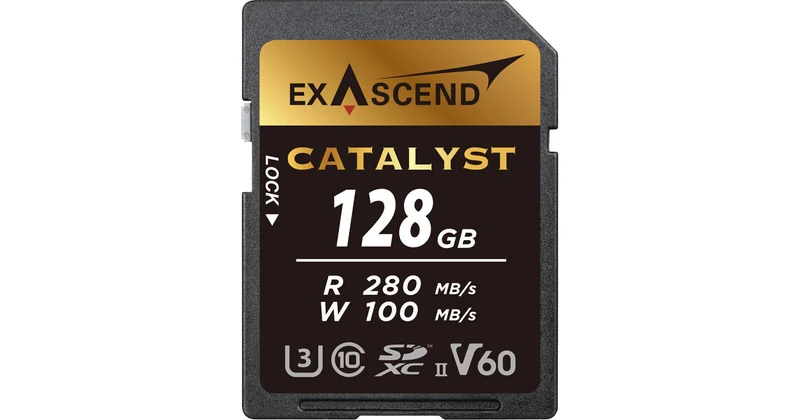 Exascend 128GB Catalyst UHS-II V60 SDXC Memory Card