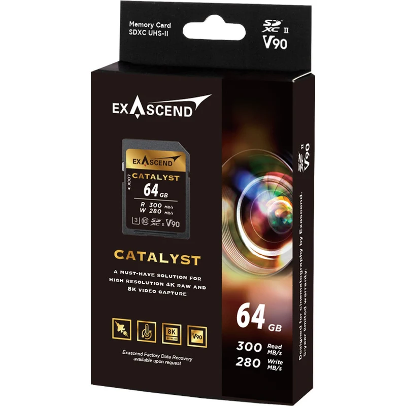 Exascend 64GB Catalyst Essential UHS-II V90 SDXC Memory Card