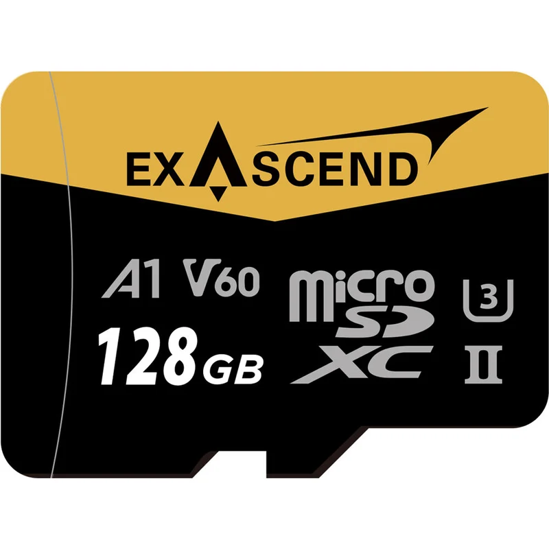 Exascend 128GB Catalyst UHS-II V60 microSDXC Memory Card with SD Adapter