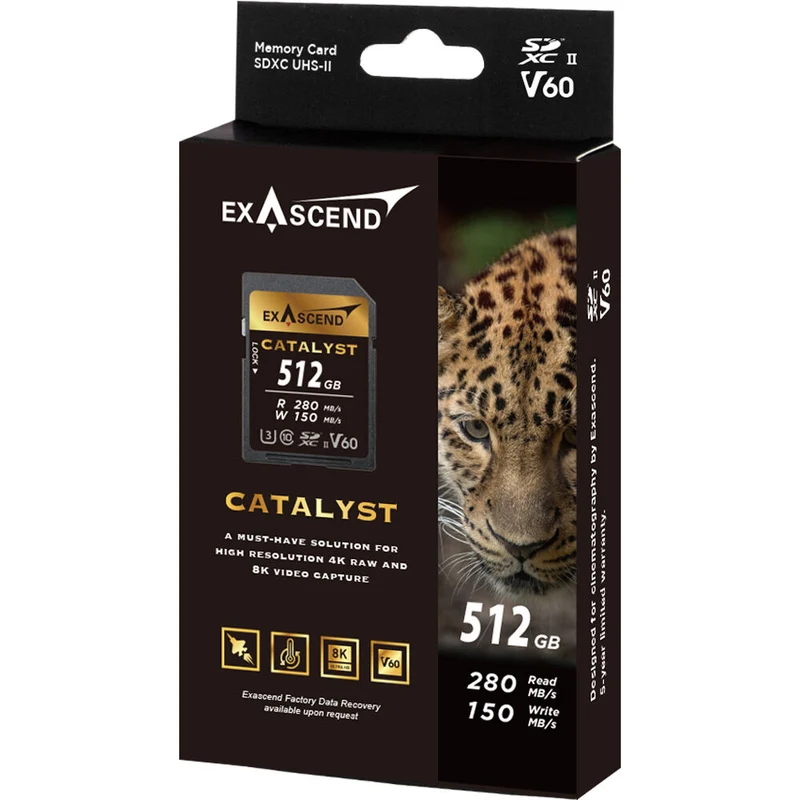 Exascend 512GB Catalyst UHS-II V60 SDXC Memory Card
