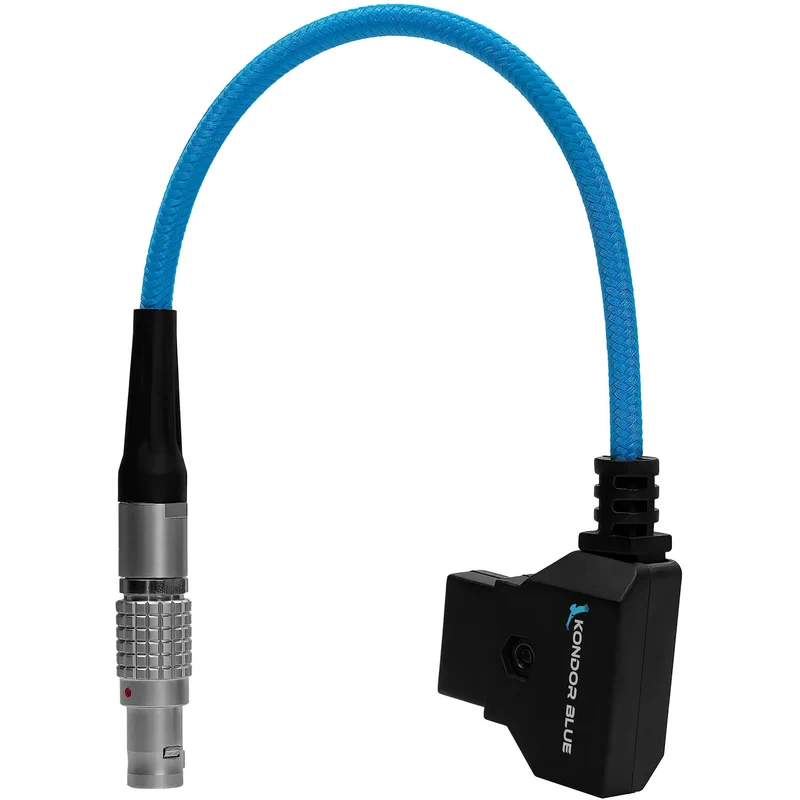 Kondor Blue 6" D-Tap to 2 Pin Lemo Female Adapter Cable for teradek