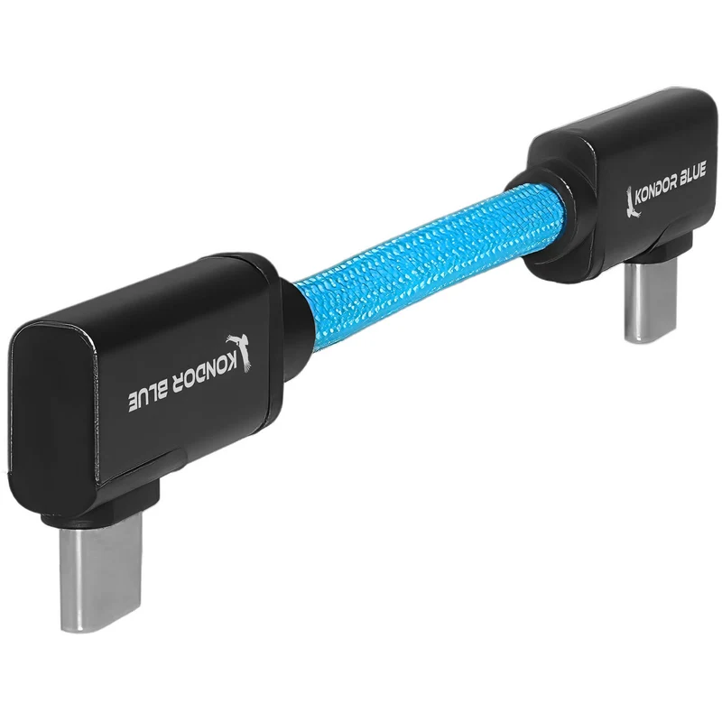 Kondor Blue 4” USB-C 3.2 Dual Right Angle Cable (Kondor Blue)