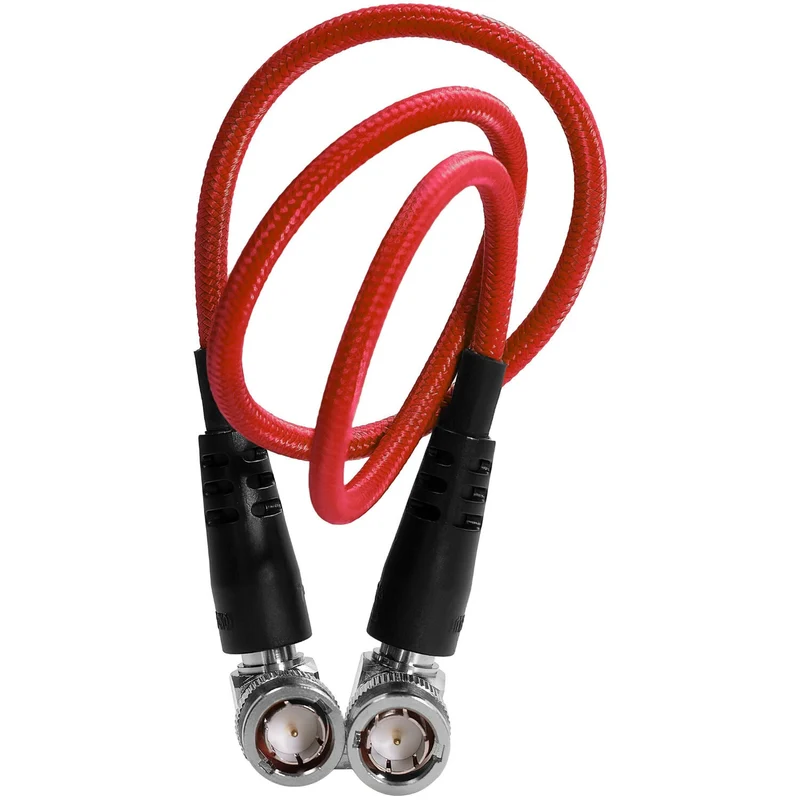 Kondor Blue 22" 12G SDI Right Angle Cable for 4K 60p Camera Monitors and Transmitters (Cardinal Red)