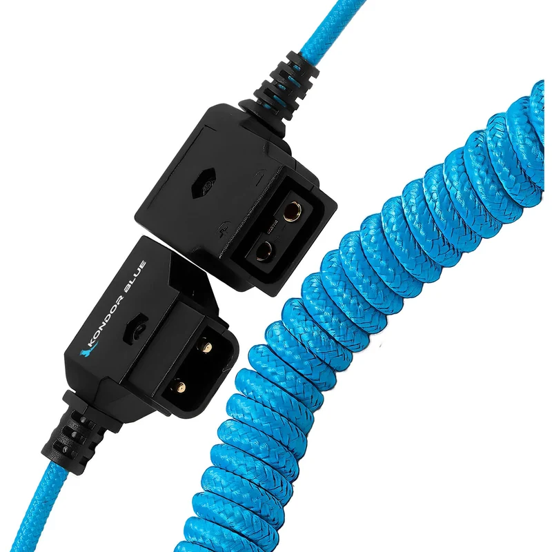 Kondor Blue D-Tap Extension Male to Female Coiled Cable