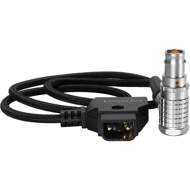 Kondor Blue 20" D-Tap to Right Angle RED V-RAPTOR & KOMODO-X Power Cable