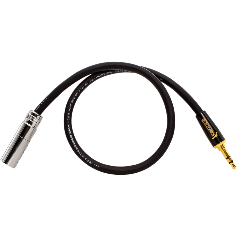 Kondor Blue Mini XLR to 3.5MM Gold Stereo Plug for Line Level Devices