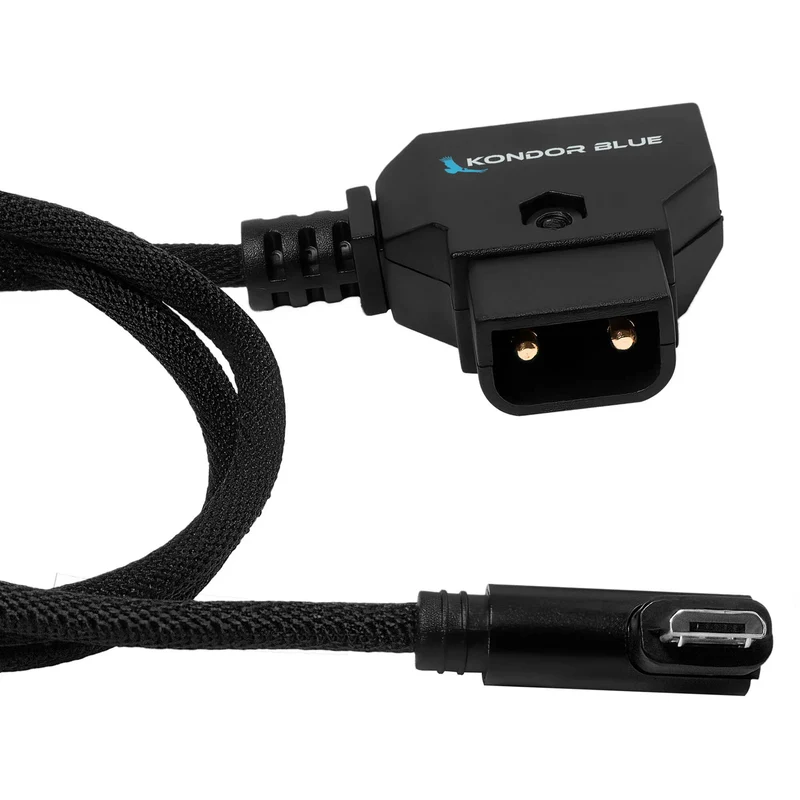 Kondor Blue 18" D-Tap to Micro USB (Right Angle) for Nucleus Nano (Unregulated)