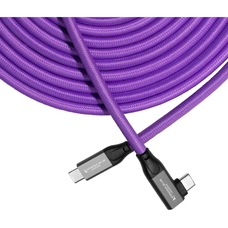 Kondor Blue Gerald Undone 15FT Tether USB-C 3.2 Cable for Data & Charging (Right Angle)